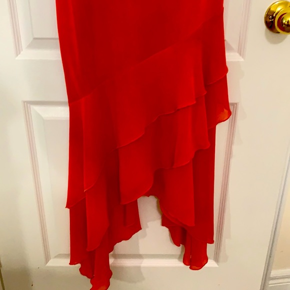 Coral asymmetrical slip dress - Picture 5 of 8